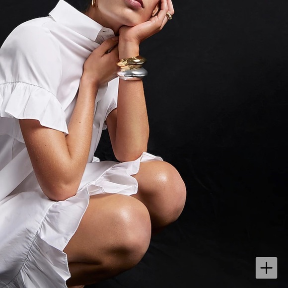 HP! ππ J.Crew Ruffle Hem Shirtdress in Cotton Poplin - Picture 7 of 8